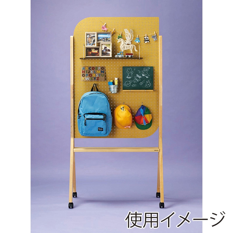 馬印 ペグヴィ カラーMDF 有孔ボード イエロー PVWM34Y 1台(ご注文単位1台)【直送品】