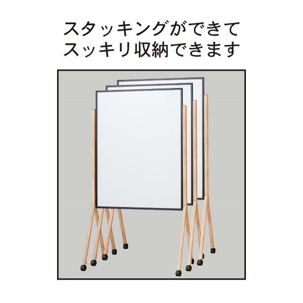 馬印 ウッドベースミックス ブラックボード 木製脚 34サイズ WMBD34 1台(ご注文単位1台)【直送品】