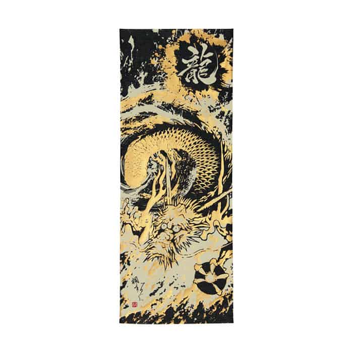 ナルミ てぬぐい 金箔押し 35×93cm 龍 03-760 1枚（ご注文単位1枚）【直送品】