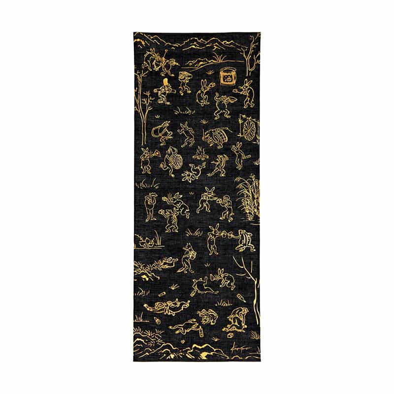 ナルミ てぬぐい 金箔押し 35×93cm 鳥獣戯画 03-765 1枚（ご注文単位1枚）【直送品】