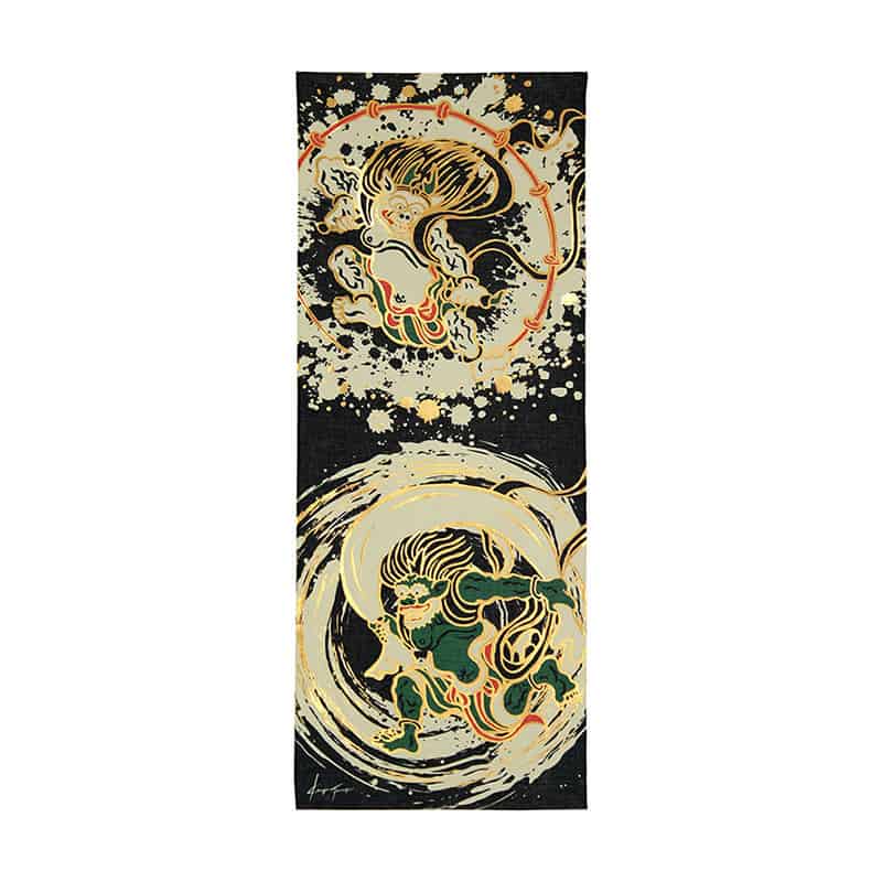 ナルミ てぬぐい 金箔押し 35×93cm 風神雷神 03-769 1枚（ご注文単位1枚）【直送品】