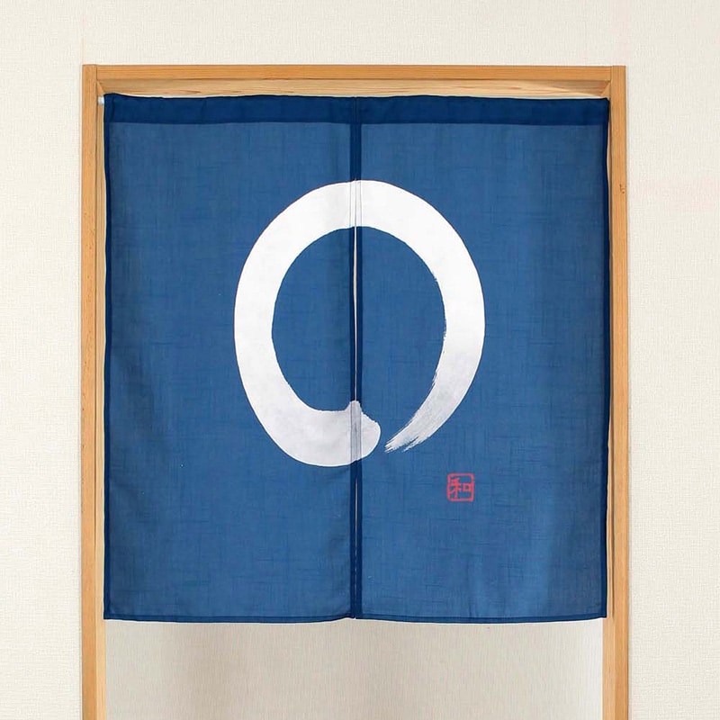 ナルミ 和風のれん 85×90cm 円相 14-580 1枚（ご注文単位1枚）【直送品】