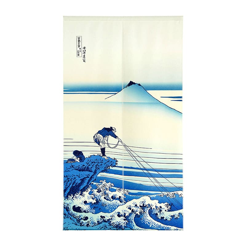 ナルミ 浮世絵のれん 85×150cm 甲州石班沢 14-652 1枚（ご注文単位1枚）【直送品】