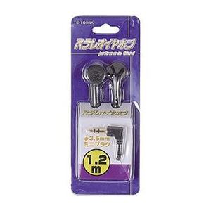 ヤザワコーポレーション ELPステレオイヤホン 1.2mm ブラック TS100BK 1個(ご注文単位1個)【直送品】