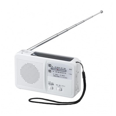 ヤザワコーポレーション 手回し充電ラジオ BS901WH 1個(ご注文単位1個)【直送品】