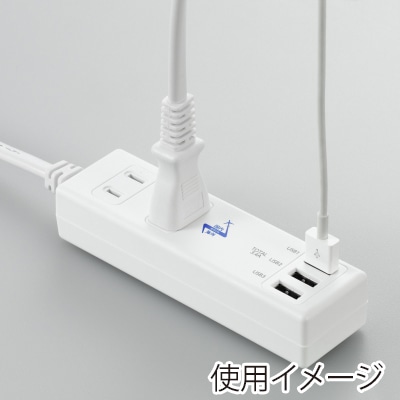 ヤザワコーポレーション トラベル 国内海外兼用タップ 2個口+USB3ポート 3.4A 1m VFC34A2AC3U 1個(ご注文単位1個)【直送品】