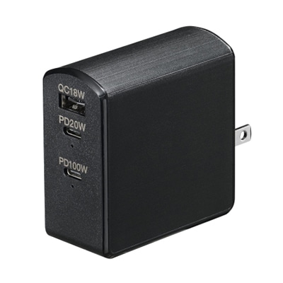 ヤザワコーポレーション PD対応USBアダプター 3ポート 105W ブラック VFPD105BK 1個（ご注文単位1個）【直送品】