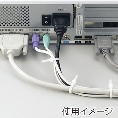 ヤザワコーポレーション 配線用品 束ねるバンド 75mm 白 110本入 FTC75W110 1パック(ご注文単位1パック)【直送品】