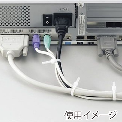 ヤザワコーポレーション 配線用品 束ねるバンド 100mm 白 110本入 FTC100W110 1パック(ご注文単位1パック)【直送品】