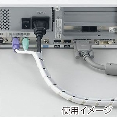 ヤザワコーポレーション 配線用品 まとめるチューブ 内径6mm 白 1.5m FCT6W 1個(ご注文単位1個)【直送品】