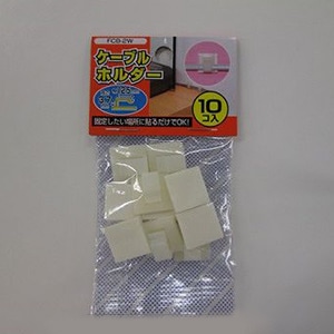 ヤザワコーポレーション 配線用品 ケーブルホルダー 中 白 10個入 FCB2W 1パック(ご注文単位1パック)【直送品】