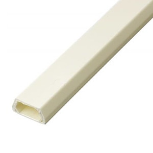 ヤザワコーポレーション 配線用品 固定テープ付モール 1m オフホワイト FF3W 1個(ご注文単位1個)【直送品】