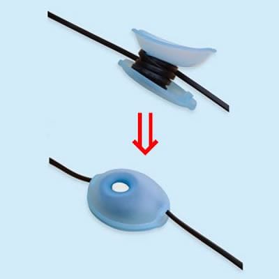 ヤザワコーポレーション くるくるコード巻き クリアブラック KCM4CK 1個(ご注文単位1個)【直送品】