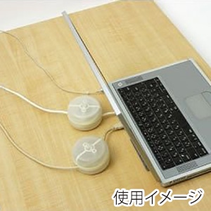 ヤザワコーポレーション くるくるコード巻き 大 クリアブラック KCM6CK 1個(ご注文単位1個)【直送品】