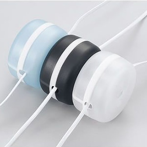 ヤザワコーポレーション くるくるコード巻き 大 クリアブラック KCM6CK 1個(ご注文単位1個)【直送品】