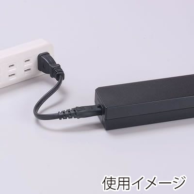 ヤザワコーポレーション 海外用電源プラグ ACアダプタ用コード付プラグ 2P ストレート型 ACP2002BK 1個(ご注文単位1個)【直送品】