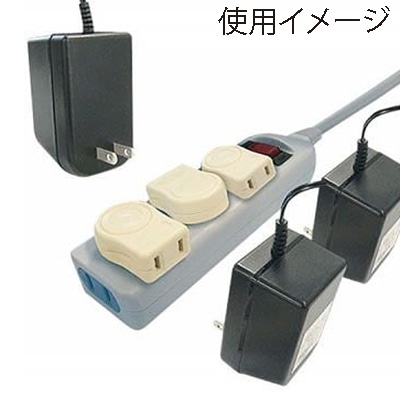 ヤザワコーポレーション L型プラグアダプター 縦 白 Y02SA02W 1個(ご注文単位1個)【直送品】