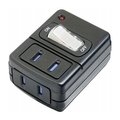 ヤザワコーポレーション 雷サージ付省エネタップ 2個口 黒 Y02FUSK210BK 1個（ご注文単位1個）【直送品】