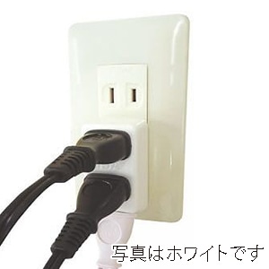 ヤザワコーポレーション 耐トラ付フロントタップ 3個口 黒 Y02FU300BK 1個(ご注文単位1個)【直送品】