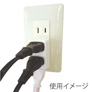 ヤザワコーポレーション 耐トラ付フロントタップ 3個口 白 Y02FU300WH 1個(ご注文単位1個)【直送品】