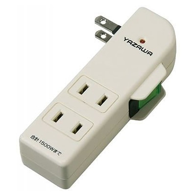 ヤザワコーポレーション 雷サージ・ブレーカー内臓 集中スイッチ付 サイドタップ Y02SBK310WH 1個(ご注文単位1個)【直送品】