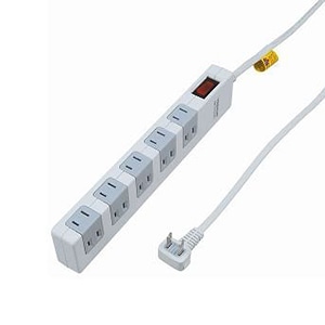 ヤザワコーポレーション 雷サージ・ブレーカー集中スイッチ付タップ 10個口 2m Y02FSBK1012WH 1個(ご注文単位1個)【直送品】