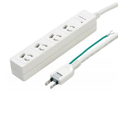 ヤザワコーポレーション 3P抜け止めマグネットタップ 4個口 2m Y02JKNP402WH 1個(ご注文単位1個)【直送品】