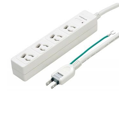 ヤザワコーポレーション 3P抜け止めマグネットタップ 4個口 5m Y02JKNP405WH 1個(ご注文単位1個)【直送品】