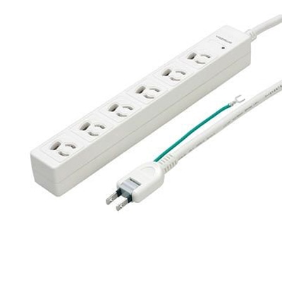 ヤザワコーポレーション 3P抜け止めマグネットタップ 6個口 2m Y02JKNP602WH 1個(ご注文単位1個)【直送品】