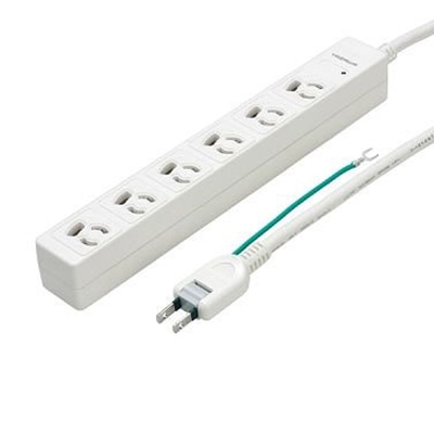 ヤザワコーポレーション 3P抜け止めマグネットタップ 6個口 5m Y02JKNP605WH 1個(ご注文単位1個)【直送品】