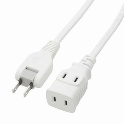 ヤザワコーポレーション 耐トラ付タップ 2個口 2m 白 Y02202WH 1個(ご注文単位1個)【直送品】