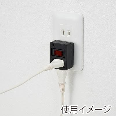 ヤザワコーポレーション 雷ガード・ブレーカー機能付き省エネタップ 2個口 ブラック Y02FUBHKS210BK 1個(ご注文単位1個)【直送品】