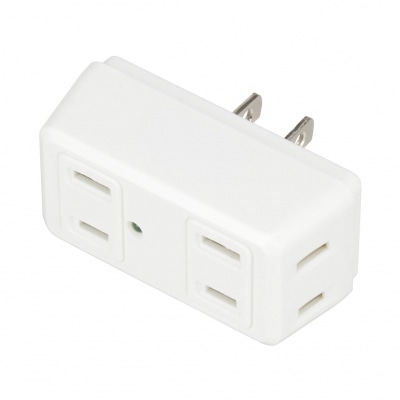 ヤザワコーポレーション 強力雷ガード付クワトロタップ 4個口 ホワイト Y02HQK400WH 1個(ご注文単位1個)【直送品】