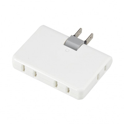 ヤザワコーポレーション コーナータップ 4個口 ホワイト Y02C400WH 1個(ご注文単位1個)【直送品】