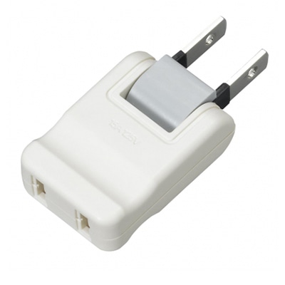 ヤザワコーポレーション スイングプラグアダプター 白 Y02100WH 1個(ご注文単位1個)【直送品】