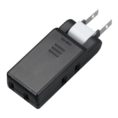 ヤザワコーポレーション 極小コーナータップ 3個口 ブラック Y02CM300BK 1個(ご注文単位1個)【直送品】