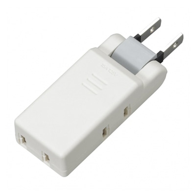 ヤザワコーポレーション 極小コーナータップ 3個口 ホワイト Y02CM300WH 1個(ご注文単位1個)【直送品】