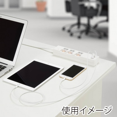 ヤザワコーポレーション 個別スイッチ付3AC＋2USB 3.4A ホワイト Y02KS532WH2U 1個（ご注文単位1個）【直送品】