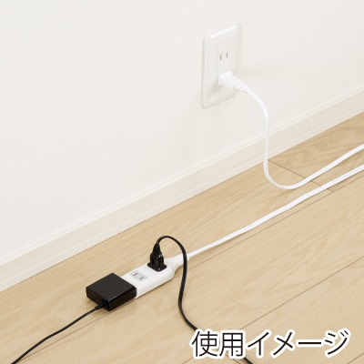 ヤザワコーポレーション テーブルタップ 3個口 10m ホワイト HSL3010WH 1個（ご注文単位1個）【直送品】