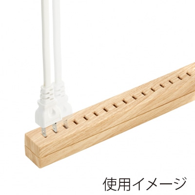 ヤザワコーポレーション 差し込みフリータップ ナチュラルウッド Y0285015NW2 1個（ご注文単位1個）【直送品】