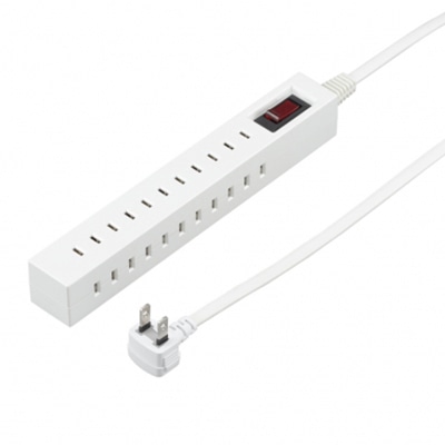 ヤザワコーポレーション 差し込みフリータップ 2面ブレーカーSW付 ホワイト H9B10115WH 1個（ご注文単位1個）【直送品】