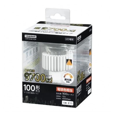 ヤザワコーポレーション 調光対応光漏れハロゲン形LED電球 100W形 E11 狭角 LDR10LNE11DH 1個(ご注文単位1個)【直送品】