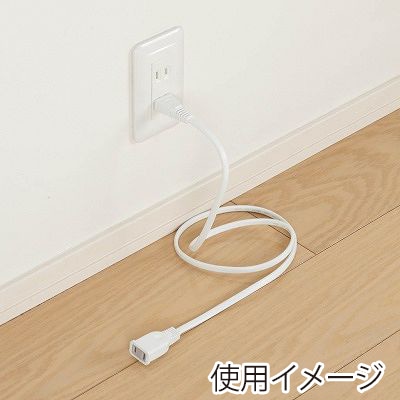 ヤザワコーポレーション 延長コード 1個口 2m ホワイト HSL102WH 1個(ご注文単位1個)【直送品】