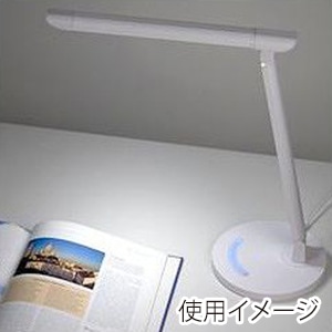 ヤザワコーポレーション 調光機能付 白色LEDスタンドライト ホワイト SDLE07N12WH 1台(ご注文単位1台)【直送品】