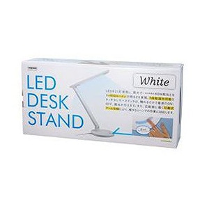 ヤザワコーポレーション 調光機能付 白色LEDスタンドライト ホワイト SDLE07N12WH 1台(ご注文単位1台)【直送品】