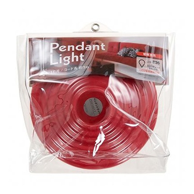 ヤザワコーポレーション ペンダントライト E26 レッド 電球なし 1灯 PDX10017RD 1個(ご注文単位1個)【直送品】