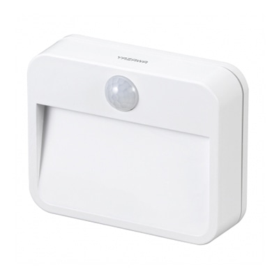 ヤザワコーポレーション 乾電池式 人感明暗ナイトライト 2灯 NBSMN14WH 1個(ご注文単位1個)【直送品】