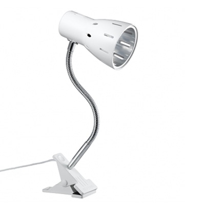 ヤザワコーポレーション フレキシブルクリップライト E26 電球なし ホワイト CFX60X02WH 1個(ご注文単位1個)【直送品】