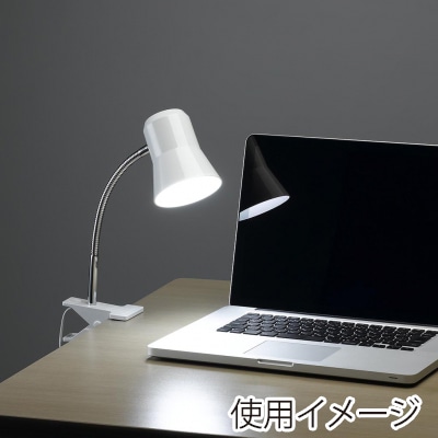 ヤザワコーポレーション LEDフレキシブルクリップライト 9W 昼光色 ホワイト CFLE09D07WH 1個(ご注文単位1個)【直送品】