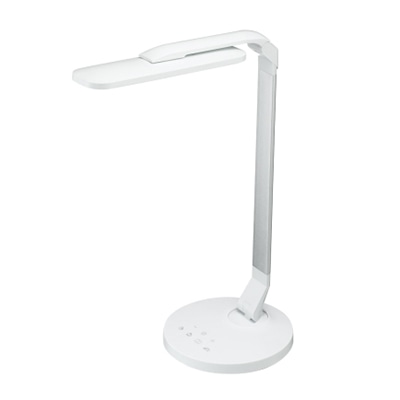 ヤザワコーポレーション 調光調色USB出力機能付き LEDデスクスタンド ホワイト SDL10C01WH 1個(ご注文単位1個)【直送品】